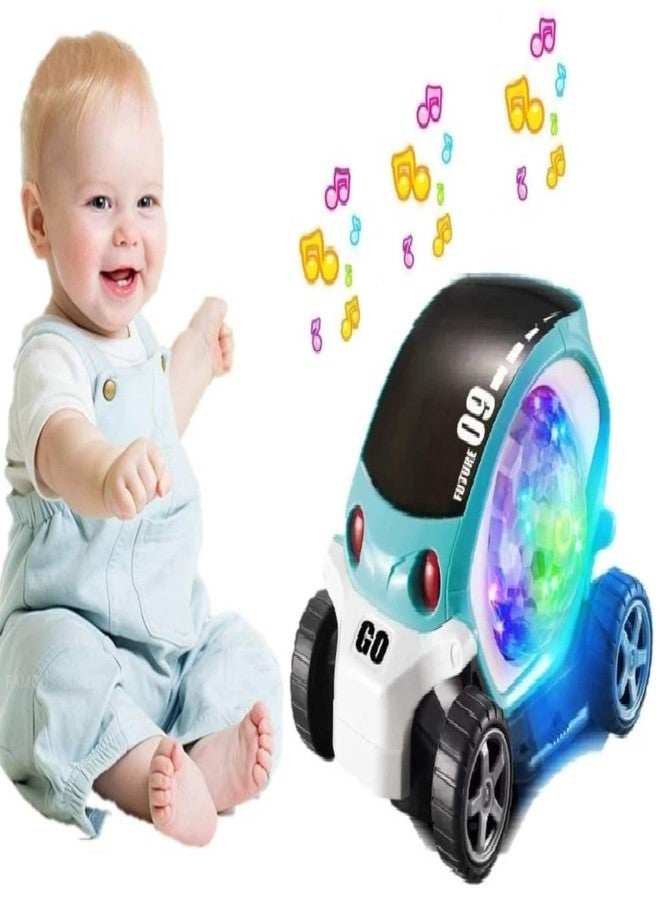 فيماس كواليتي سيارة حركات بهلوانية رباعية الأبعاد عالية الجودة، تدور 360 درجة، لعبة تصادم وانطلاق مع أضواء وأصوات رباعية الأبعاد (عبوة من قطعة واحدة)، متعددة الألوان - Image 1